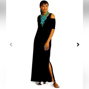 🌹Chico’s Cold-Shoulder Maxi Dress